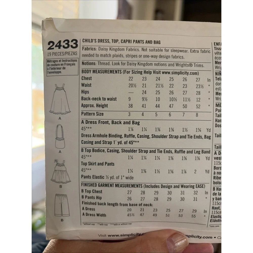 Simplicity 2433 sewing